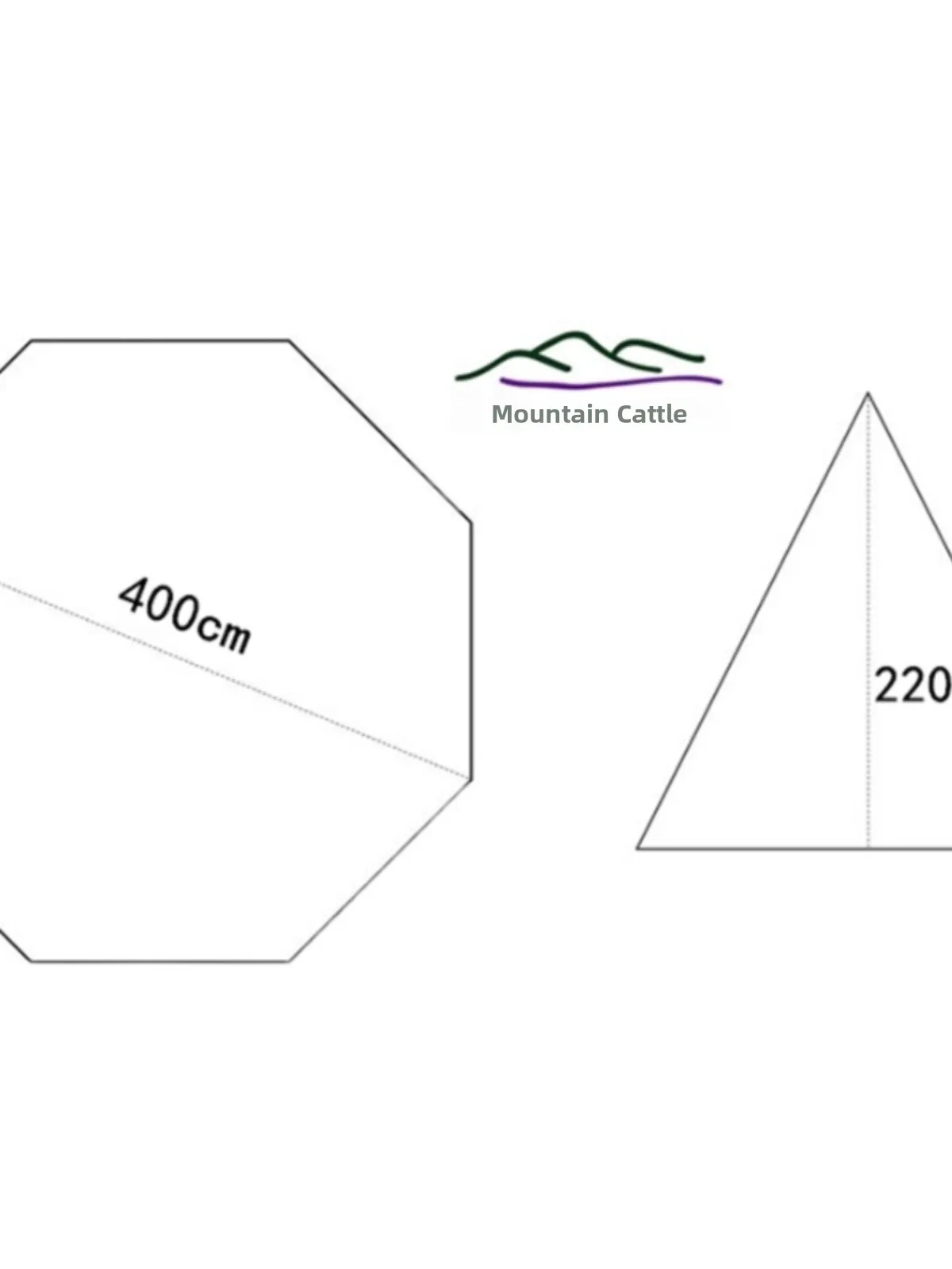 

MCETO Pyrd Cam Tent 400 Octagonal Wild Cam Chimney Fire Pit Hot elter Tent Cam Outdoor Travel Gear