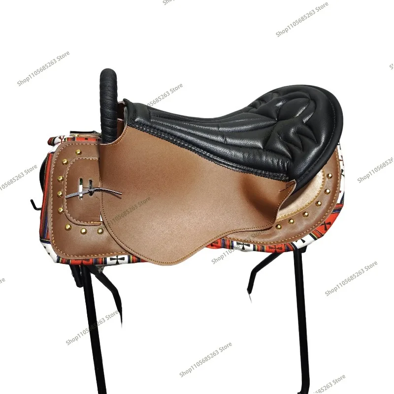 Large Saddle Full Set of Mongolian Saddle and Horse Gear New Cowhide Saddle Fine Equestrian Supplies
