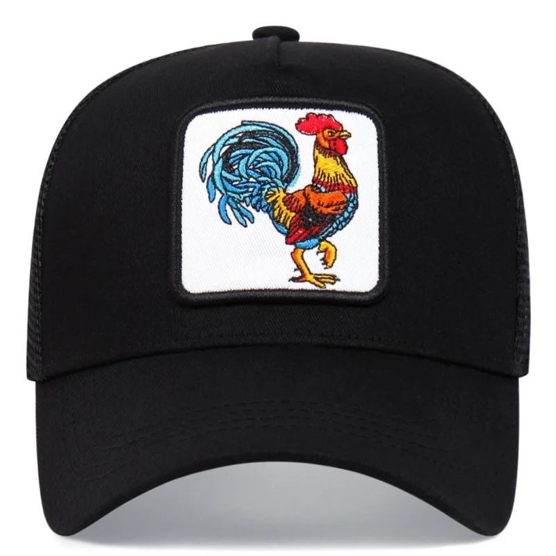 

Embroidery Net Rooster Hat Male and Female Animal Baseball Hat Street Dance Hip Hop Duck Tongue Hat