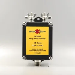 BASICQWW QRP Balun CQW-200002 4:1 200W HF Shortwave Current  Antenna Balun 1.8-54MHz 160m -6m