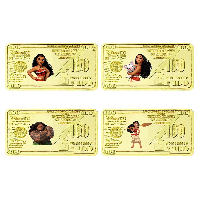 MINISO animation Moana Princess of Ocean Gold Bar Gold Coin Cartoon Commemorative Children Collection Gifts peripherals - Image 2