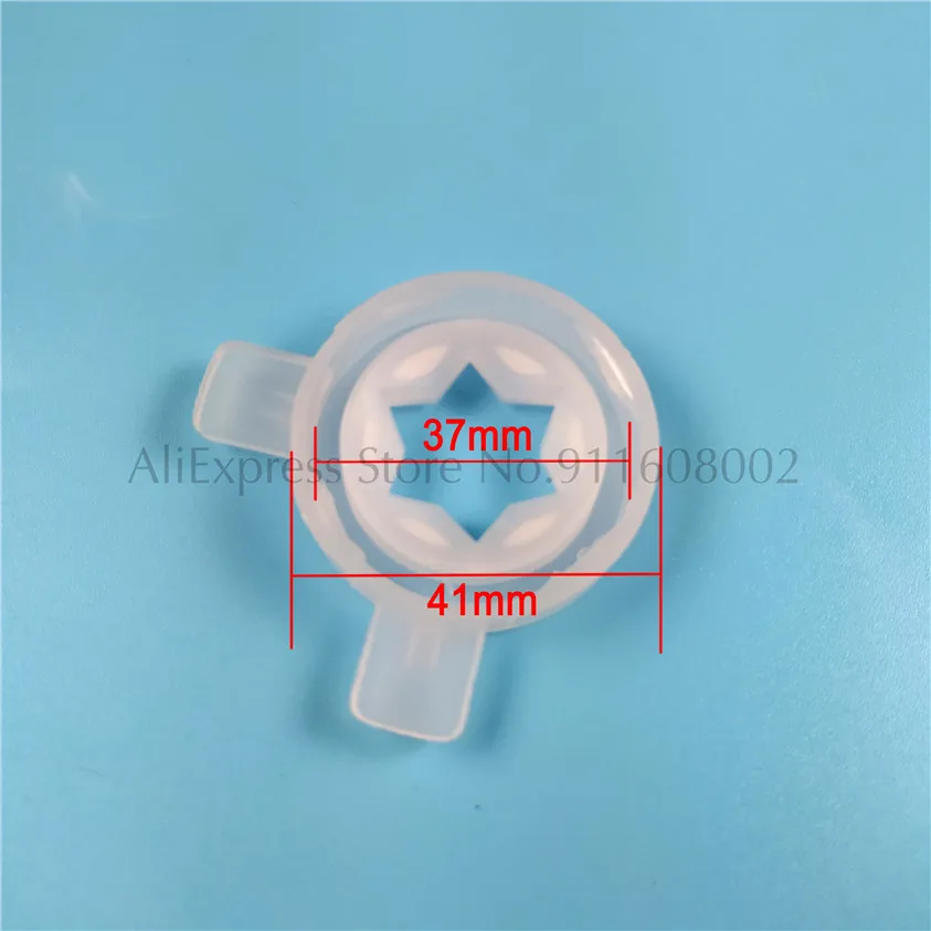 3 In 1 White Modeling Caps Spare Part Star Shaped Lids Soft Ice Cream Machine Fittings Replacement Inner Diameter 37mm