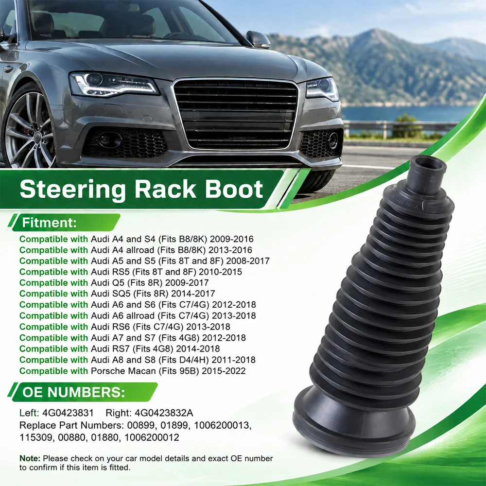 1pc Steering Rack Boot 4G0423831 4G0423832A For Audi A4 and S4 B8/8K With Matching Rack-and-Pinion Steering Gear 2009-2016