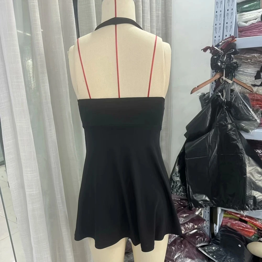 KONDALA elegante azul sin espalda Sexy mujer vestido playa vacaciones cuello sin mangas vestido con cuello en V pliegues moda 2025 Vestidos femeninos