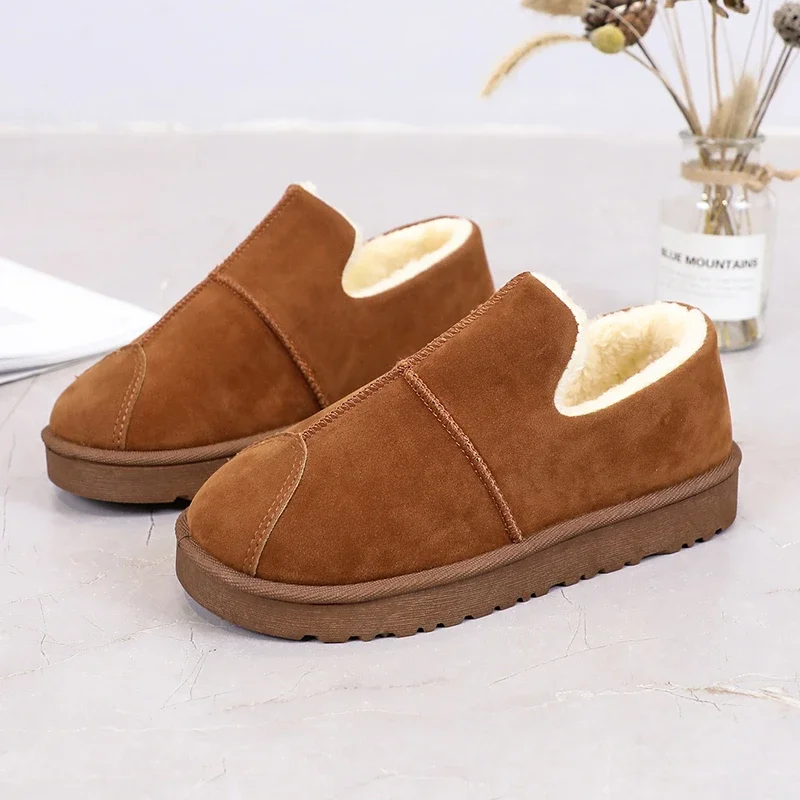 2024 Snow Boots Women\'s Short Tube Thickened Cotton Shoes Non-slip Winter New Shoes Student Women\'s Shoes Black Boots