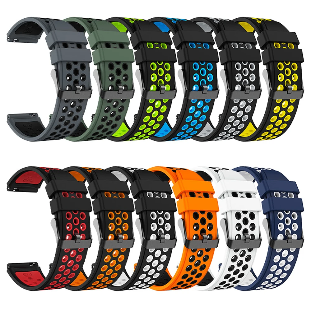 22Mm Tweekleurige Horlogebandje Voor Suunto Vertical/Suunto 9 Peak Pro Dlc/Suunto5 Piek Vervangende Band Siliconen Polsbandjes