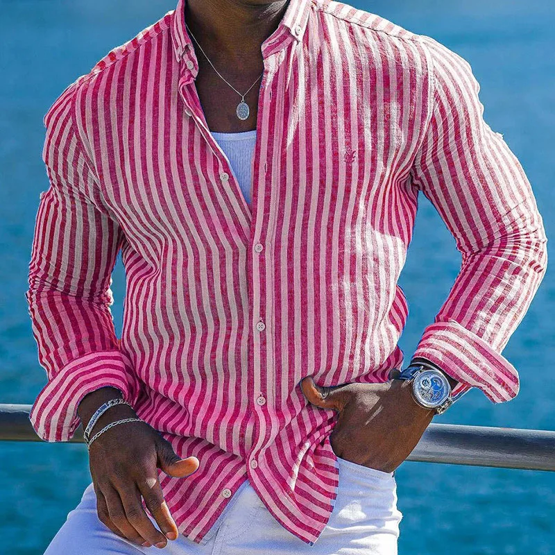 

Fluorescent Business Casual Collar Single Breasted Shirt New Autumn Elastic Color Series Long Sleeved Shirt MB12