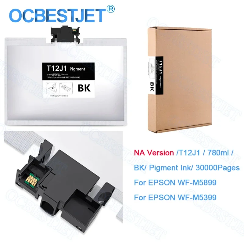 OCBESTJET T12J Black Ink Cartridge 780ML for Epson WF-M5899