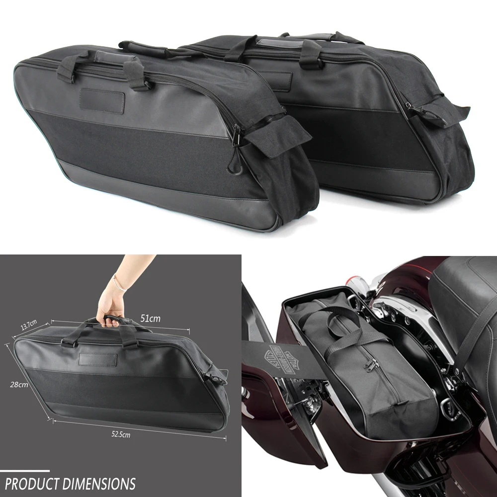 

Motorcycle Saddle Bag Luggage Rack Liner Saddlebag For Harley Touring Road King Electra Street Glide Ultra Tour FLTR FLHX 93-18
