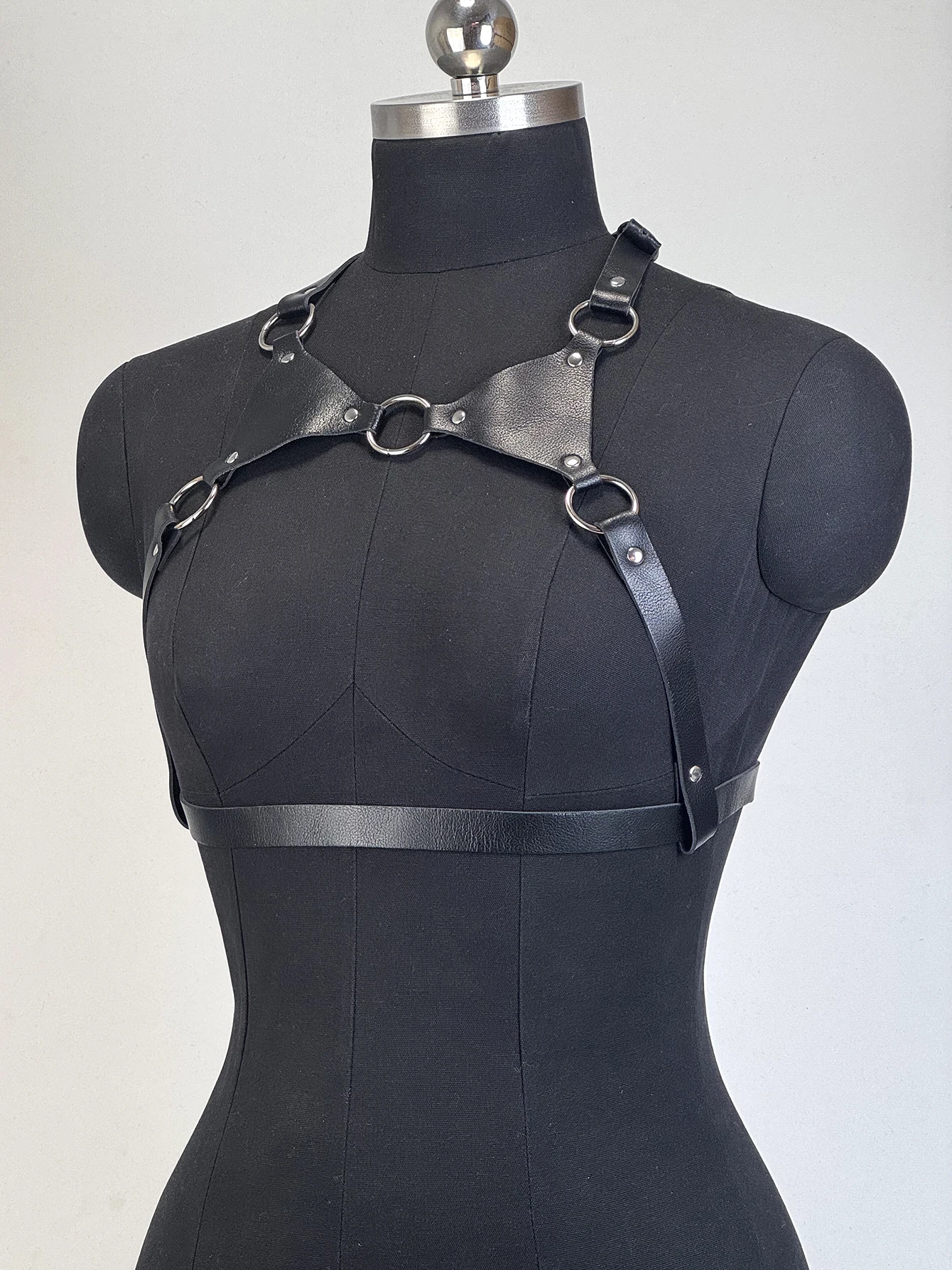 

PU Leather Cage Bra Harness Chest Bra Harness PU Leather Chest Harness for Women