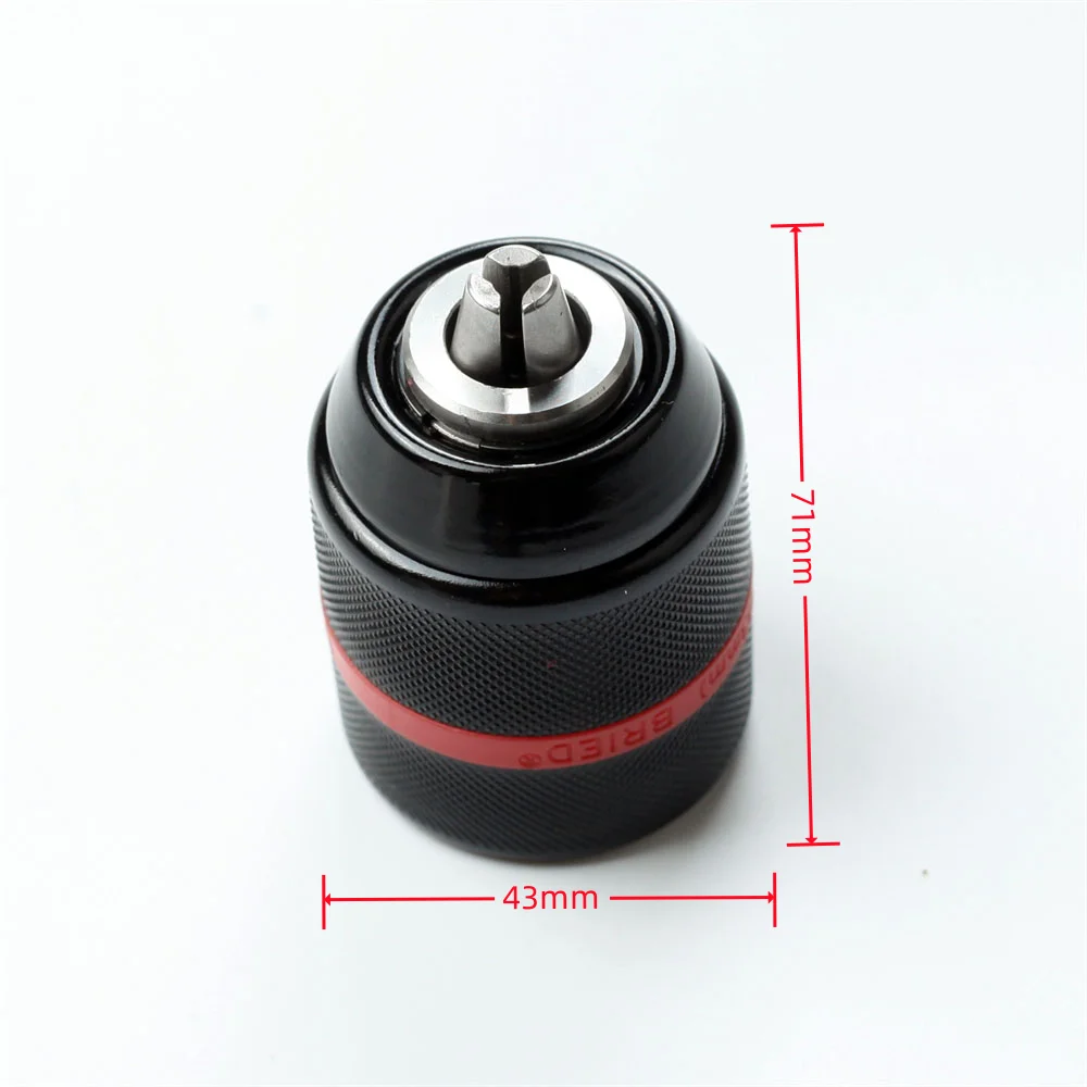 Imagem -02 - Metal Heavy Duty 220unf 13 mm Keyless Broca Chuck Hex Shank Sds Soquete Quadrado Feminino Adaptador Hardware Ferramenta Profissional
