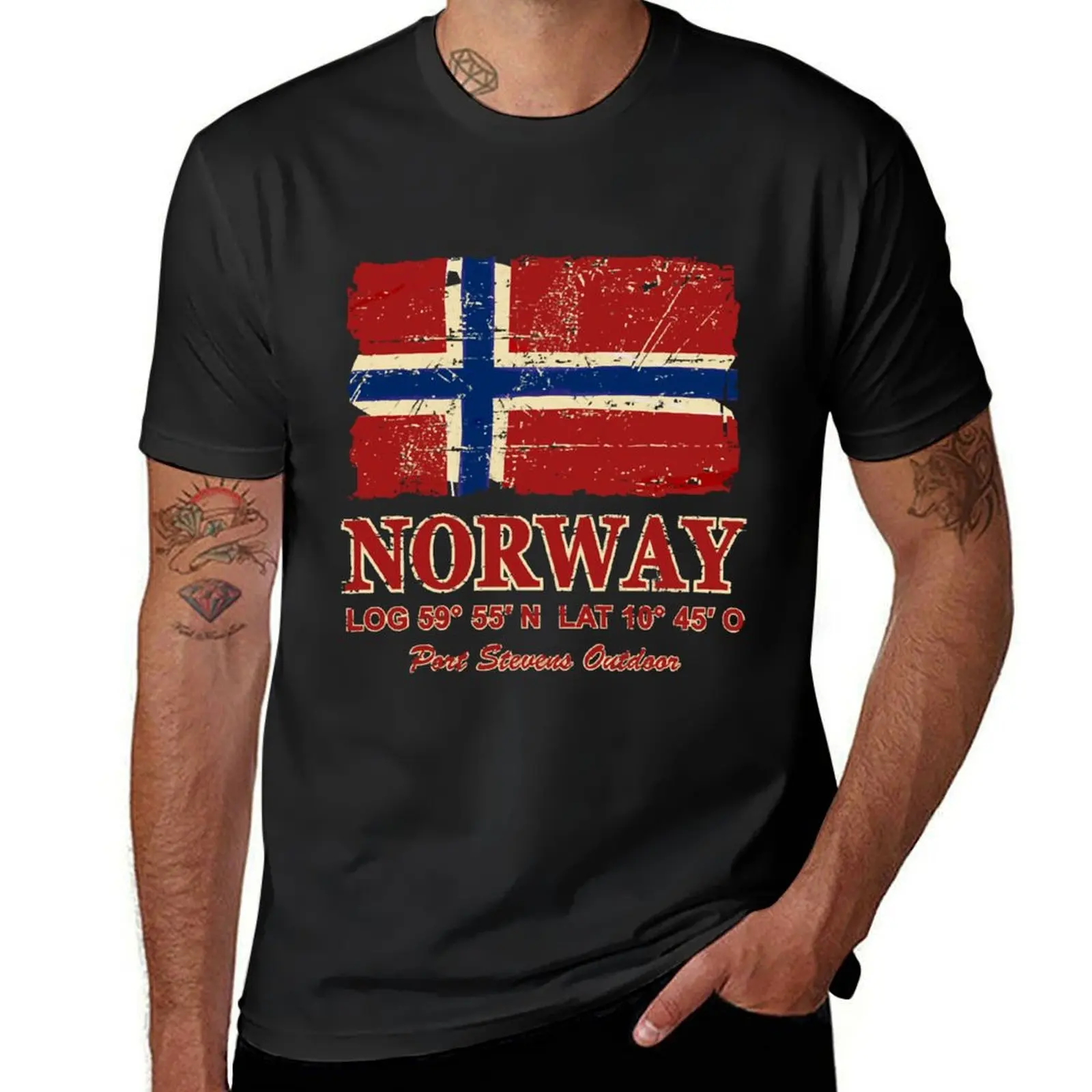 

Norway Flag - Vintage Look T-Shirt plain plus sizes blacks mens graphic t-shirts anime