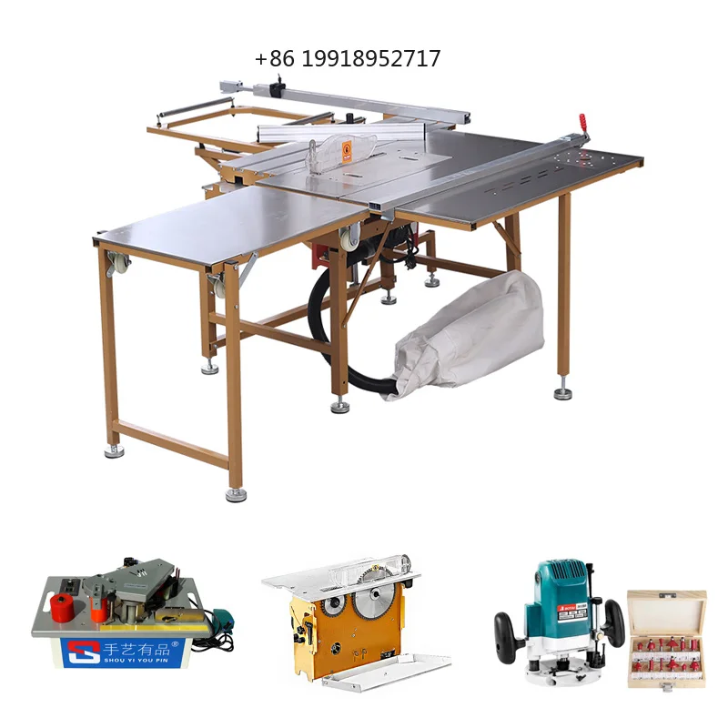 2025 Woodworking Saw Table Folding Woodworking Workbench Sliding Table Saw Precision Dust-free Wood Manual Cutting Machine