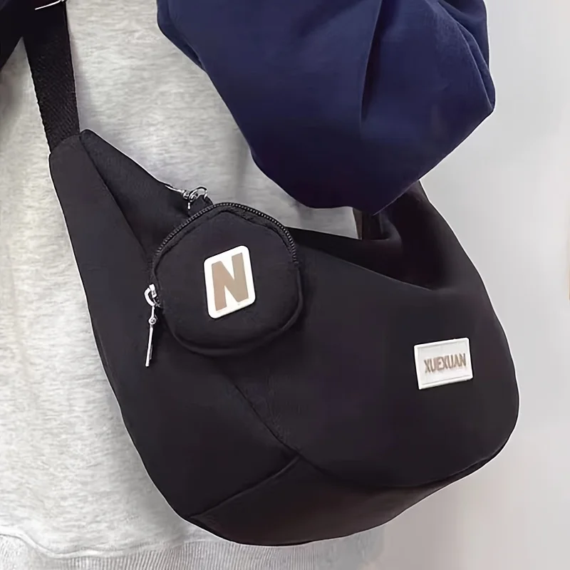Women's foldable commuter bag - college student shoulder-sling bag for class - outdoor casual bag for outings