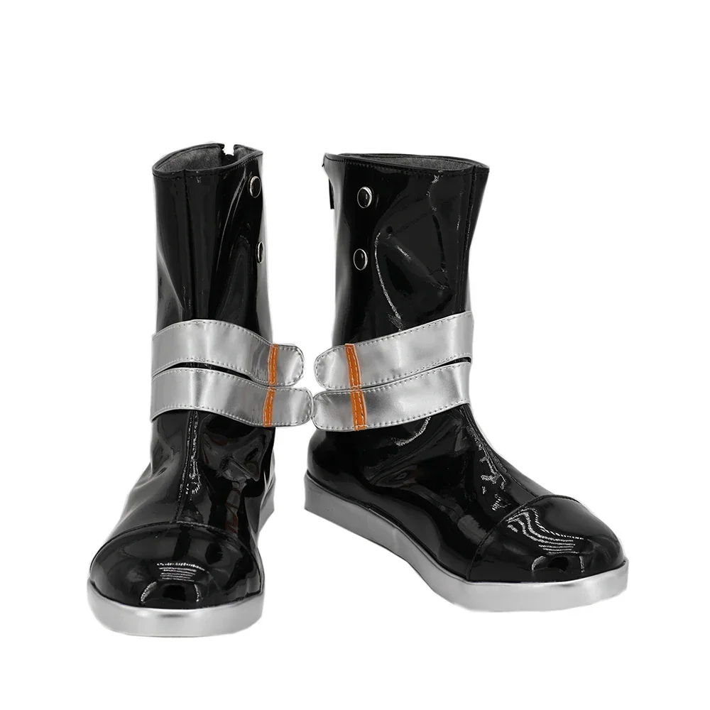 Aangepaste game Arknights Saria cosplay laarzen zwarte lederen schoenen elke maat, jongens en meisjes Halloween cosplay