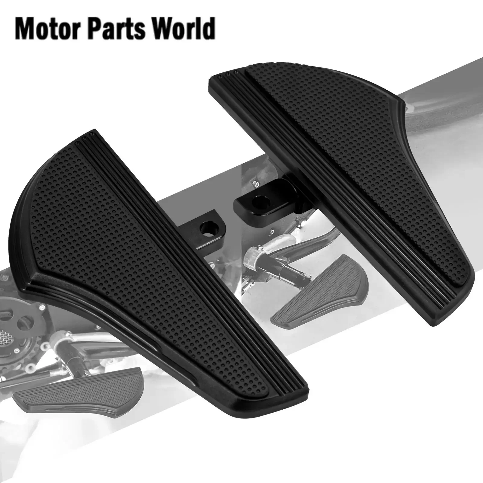 Motorcycle Rear Passenger Foot Rest Black CNC Footpegs Non-Slip Pedal For Harley Sportster XL 1200 883 XR XG750A Softail FL FXCW