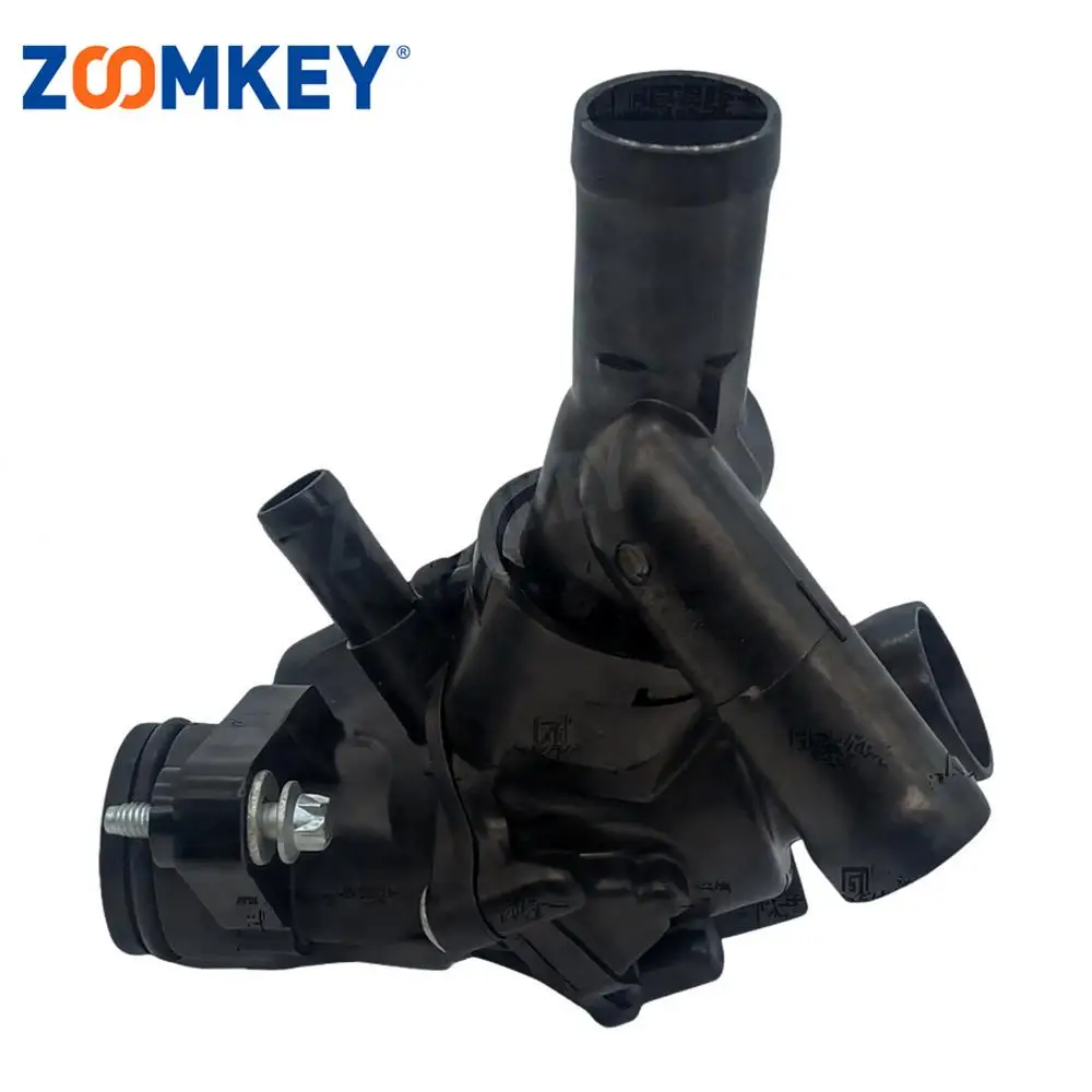 

ZOOMKEY New Engine Coolant Thermostat For Mazda 3 5 6 L4 2.0L 2.5L 2006-2013 Water Outlet With Sensor LF941517Z