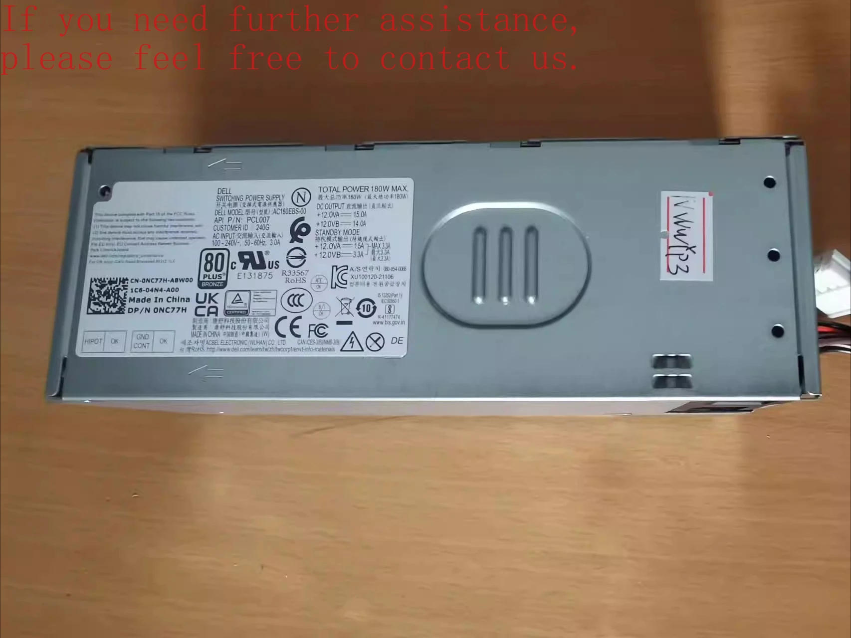 

For DELL 12th generation original power supply 180W H180EBS-00 F3J97 NC77H AC180EBS-00