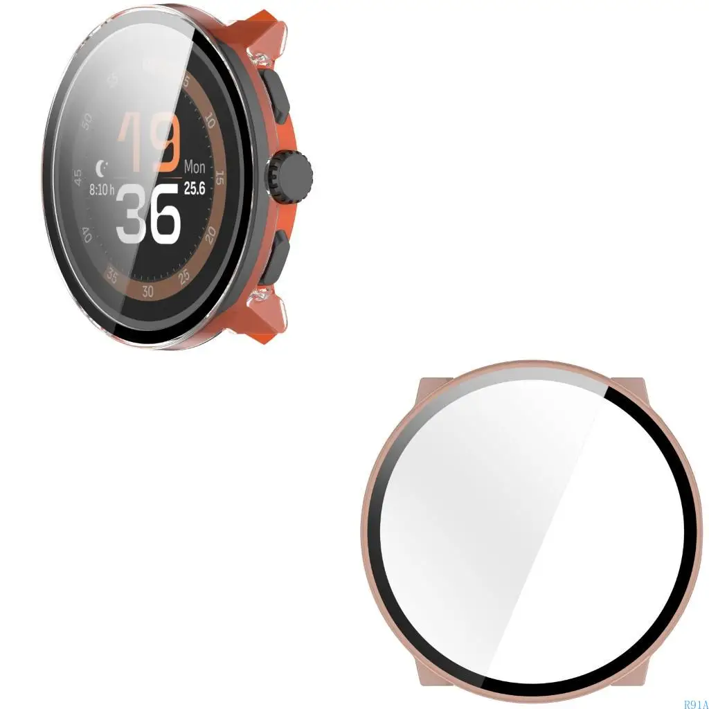 R91A Smartwatch Shell Cover PC Glass Antidust Case Guard For Run Screen Protector Frame Shell Safe Quick To Attach and Detach