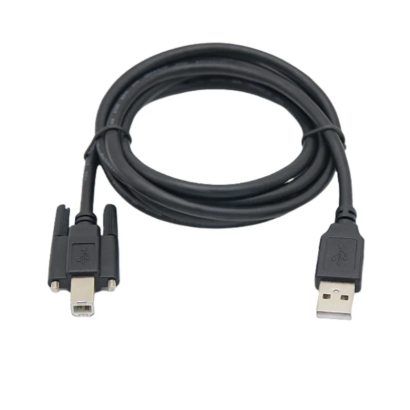 USB 2.0 A Male to B Male Date Line Cable With Connector Screws Holes For Industrial Camera Sc Printer Hard Disk Cable 1.5m 3m 5m