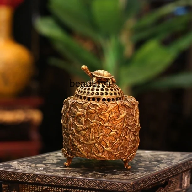 Incense burner turtle ornament household indoor sandalwood luxury incense burner study entrance decoration