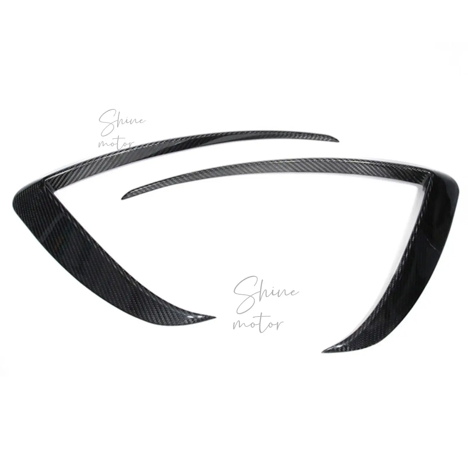 Picture 6: FOR TESLA MODEL 3 2017-23 CARBON FIBER FRONT BUMPER FOG LIGHT GARNISH TRIM COVER
