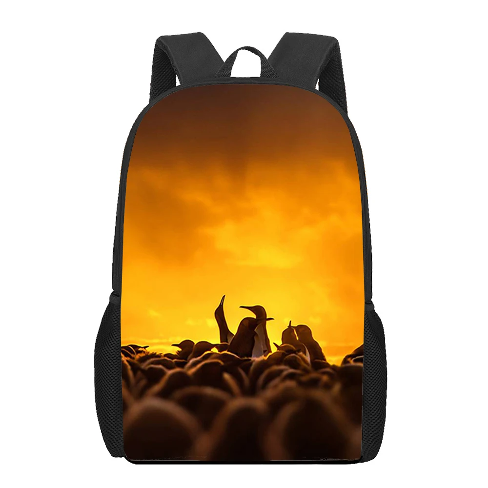 Cute Cartoon Penguin 3D Printing Children School Bags Kids Backpack For Girls Boys Student Book Bags Large Capacity Backpack