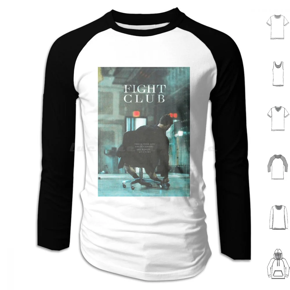 Fight Club cita películas Sudadera con capucha algodón manga larga Fight Club Brad Pitt Edward Norton película David Fincher Tyler Durden Fight
