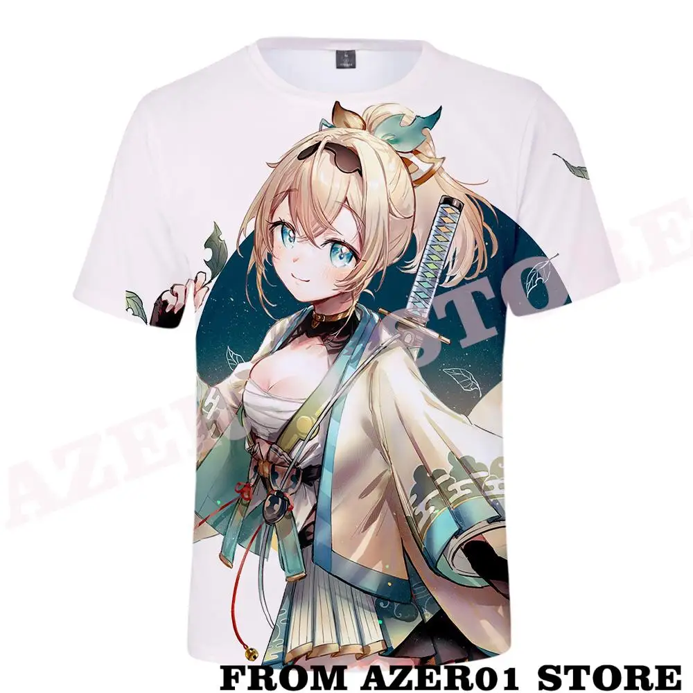 HOLOLIVE VTuber Kazama Iroh Merch Tee T-shirt Spring Summer Men/Women Street Clothes shirt Streetwear Tshirt