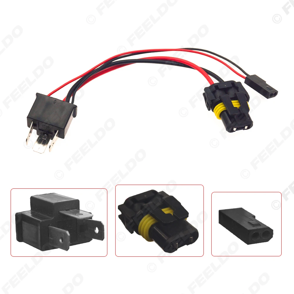 6Pcs H4 To 9006 Solenoid Magnetic Hi/Lo Adapter Splitter Wires Compatible With Car HeadLight Projector Lens Retrofit