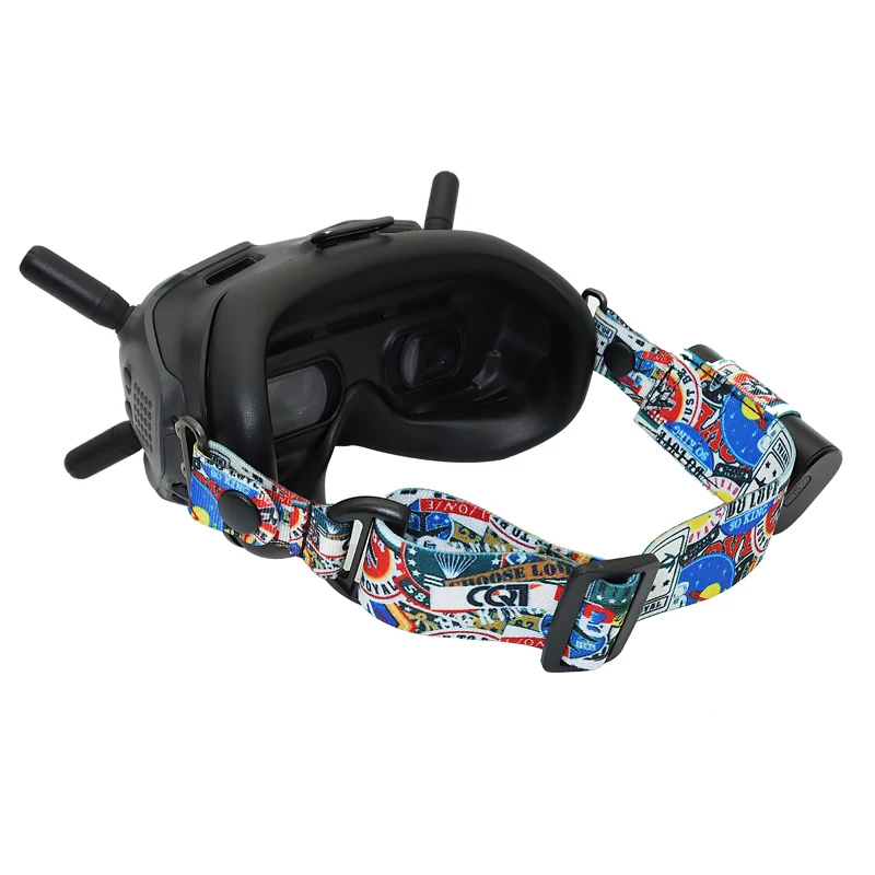 

for DJI FPV Flight Video Glasses V2 Graffiti Color Headband Fixed Strap Personalized Drone Accessories