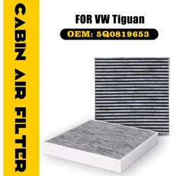 Car Activated Carbon Air Filter For Volkswagen VW Tiguan 2016-2024 2017 2018 2019 2020 2021 Conditioner Accessories 5Q0 819 653