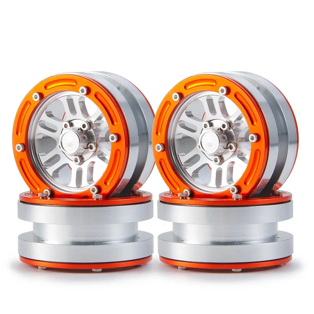 

4pcs Heavy Duty 1.9 Inch 26mm Wide Beadlock Wheel Hub YEAHRUN Aluminum Alloy Rim for 1/10 Axial SCX10 TRX-4 D90 Crawler Upgrade