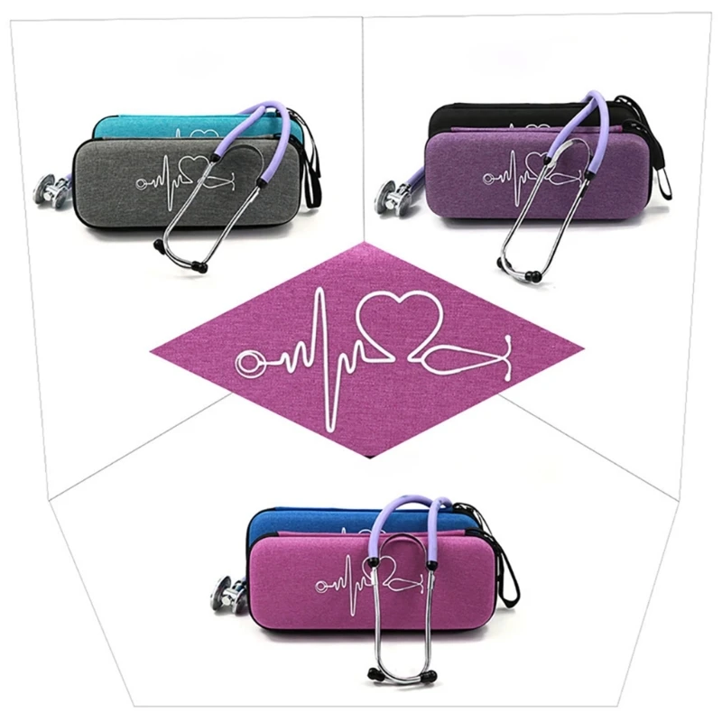 Stethoscope Carrying Case Storage Box Protector with Mesh Pocket for 3m Littmann Classic III Stethoscope