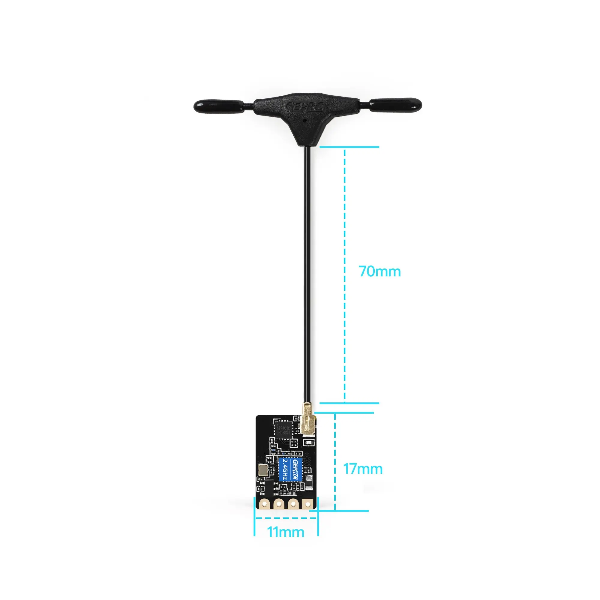 

GEPRC ELRS Nano 2.4G PA100 Receiver ExpressLRS 2.4G 100mW Accessory Parts Base Quadcopter FPV Freestyle RC Racing Drone