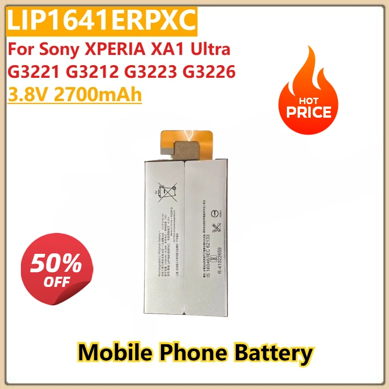 

New 3.8V 2700mAh Replacement Mobile Phone Battery LIP1641ERPXC For Sony XPERIA XA1 Ultra G3221 G3226 G3212 G3223 High Quality
