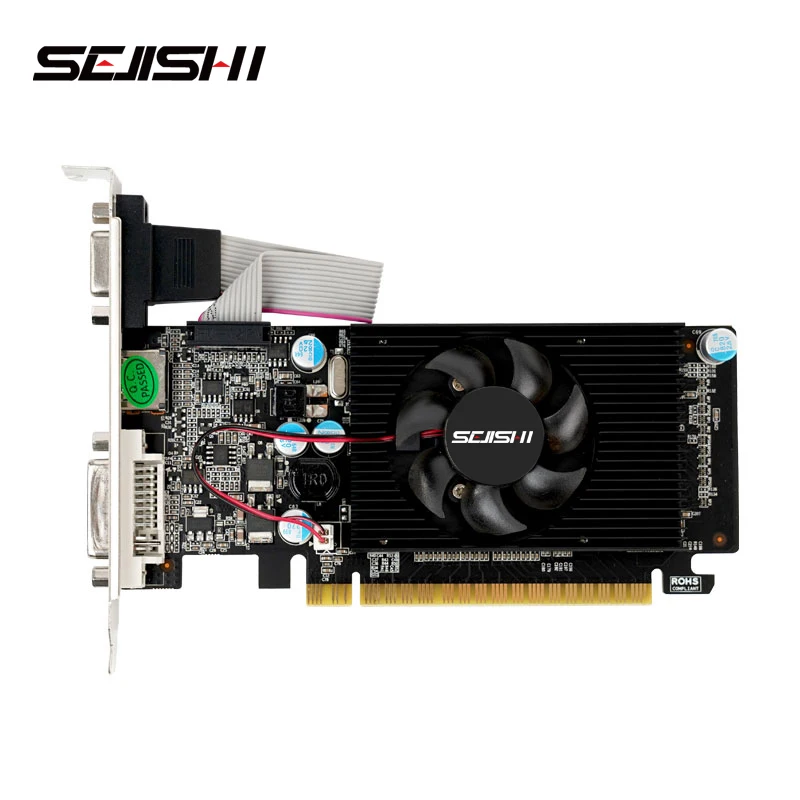 

HTPC & Office Use SEJISHI NVIDIA GeForce GT730 4GB DDR3 Low Profile Graphics Card Silent Fanless Cooling