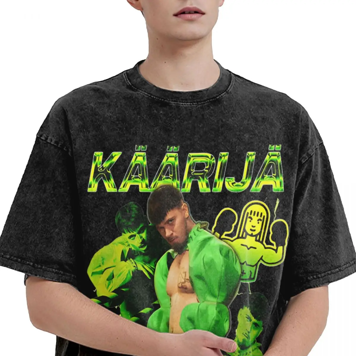 Harajuku camicia lavata Cha Cha Cha Eurovisions 2024 finlandia Y2K Kaarija t-Shirt High Street Streetwear cotone top Tees