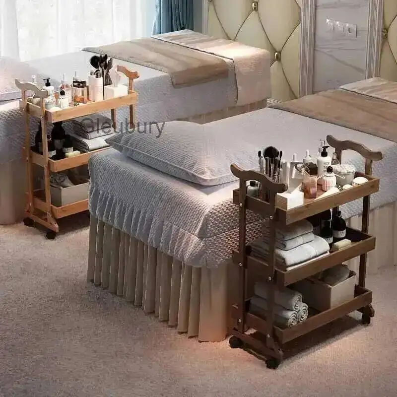 Trolley Storage Bedroom Kitchen Bathroom Salon Retro Homestay Salon Trolley Utility Commercial Furniture Carrito Auxiliar Lstc
