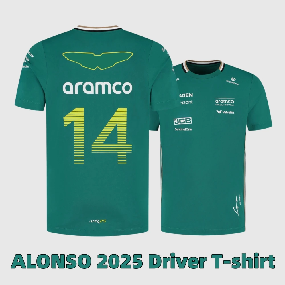 

F1 2025 Fernando Alonso Driver T-shirt Formula One 2025 Lance Stroll Driver T-shirt Men's and Women's Fan Shirt