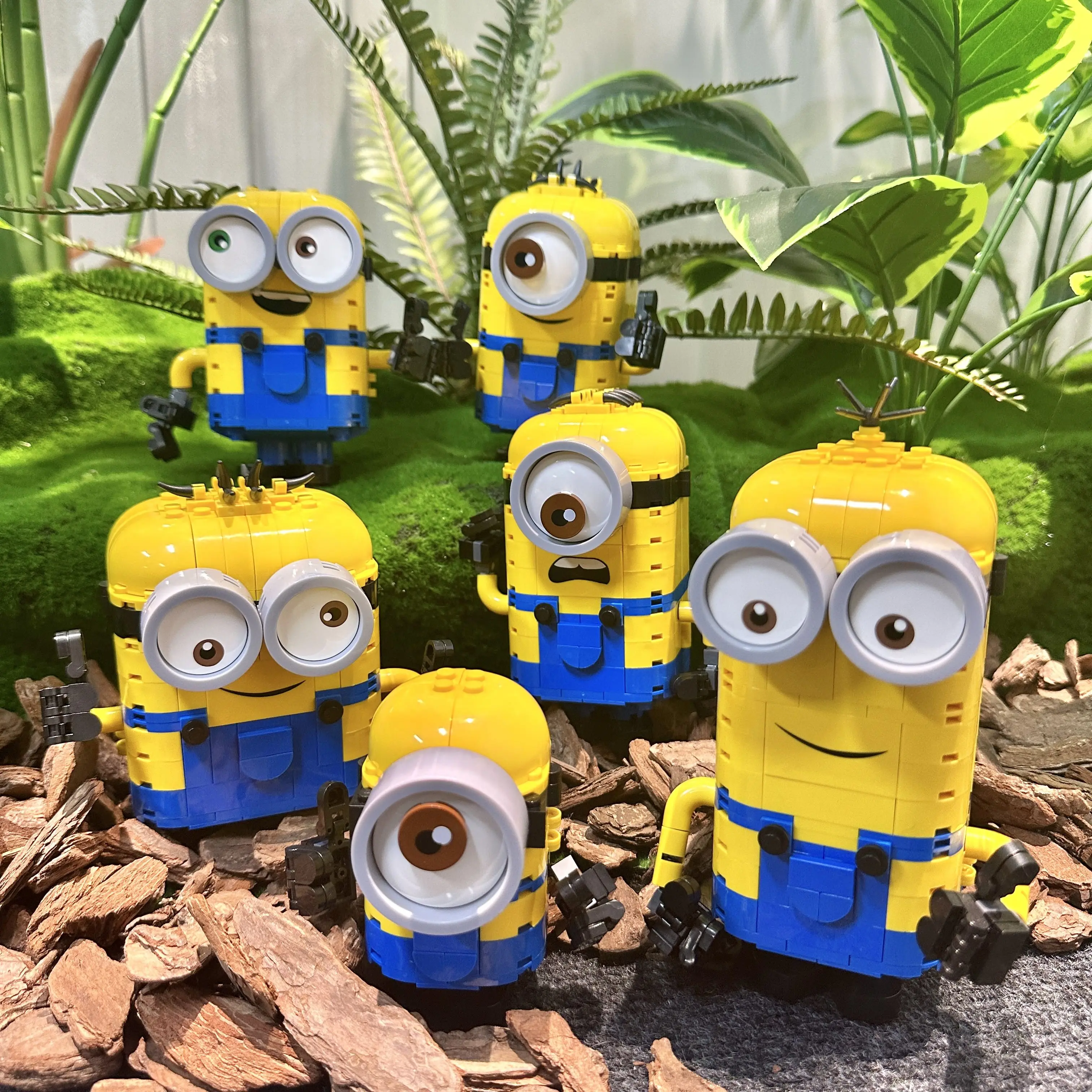 Despicable Me Yellow Minion Series  Anime Figure Mini Cute Collectible Model Toys Construx Room Ornament Birthday Gift