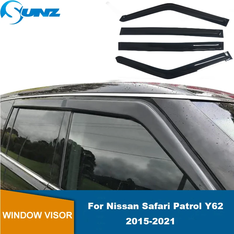 Side Window Deflector For Nissan Safari Patrol Y62 2015 2016 2017 2018 2019 2020 2021 Window Visor Sun Rain Guards Accessories