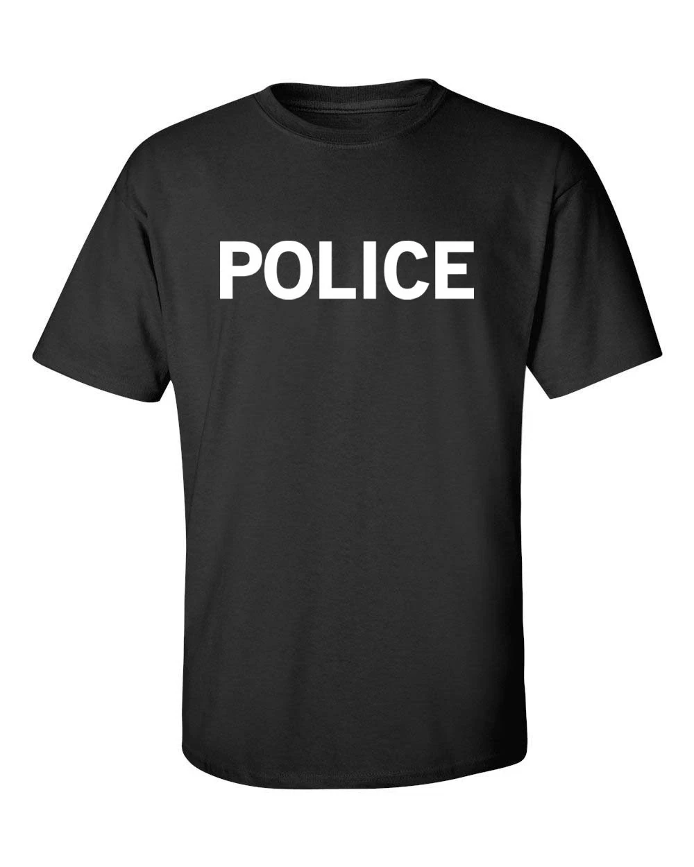 POLICE Men's T Shirt Letter Print Round Neck Short-sleeved Tracksuit Tops Summer Casual Pullover Cotton Fashion Brand Sportswear