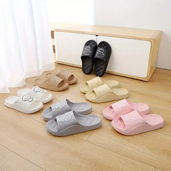 1pc Cute Cartoon Decor Pillow Slides Soft Sole Lightweight Slip On EVA Home Shower Slides…