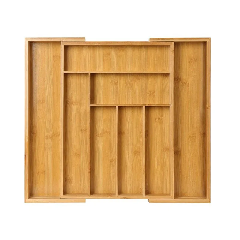 Adjustable Expandable Bamboo Drawer Organizer for Kitchen,Bedroom or Living Room-Ideal for Organizing Cutlery,Silverware& Knives