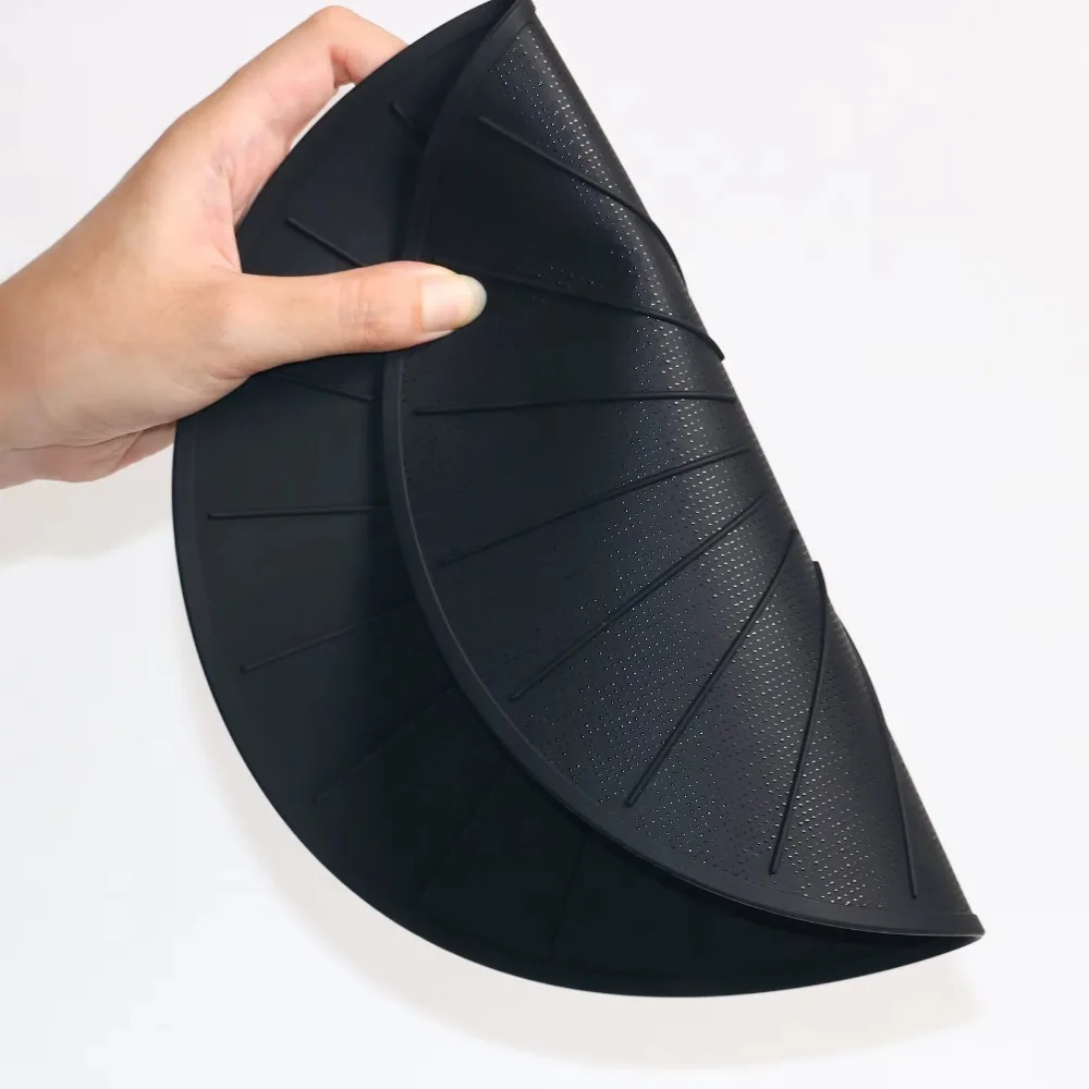 Round Induction Cook-top Mat Silicone Fiberglass Heat Resistant Cooker Protection Pad Scratch Resistant Non Slip