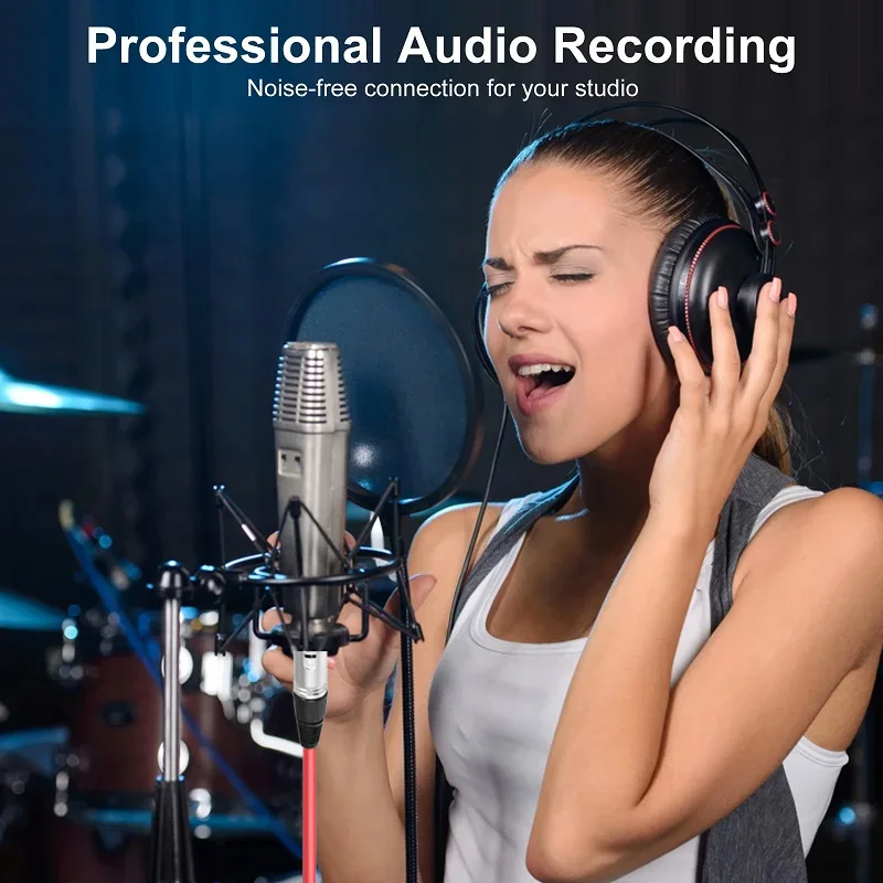 Небалансированный 6,35 мм 1/4 дюйма TS моно-XLR штекерный кабель, никелированный, четверть-дюймовый-папа, микрофонный кабель XLR, соединительный кабель