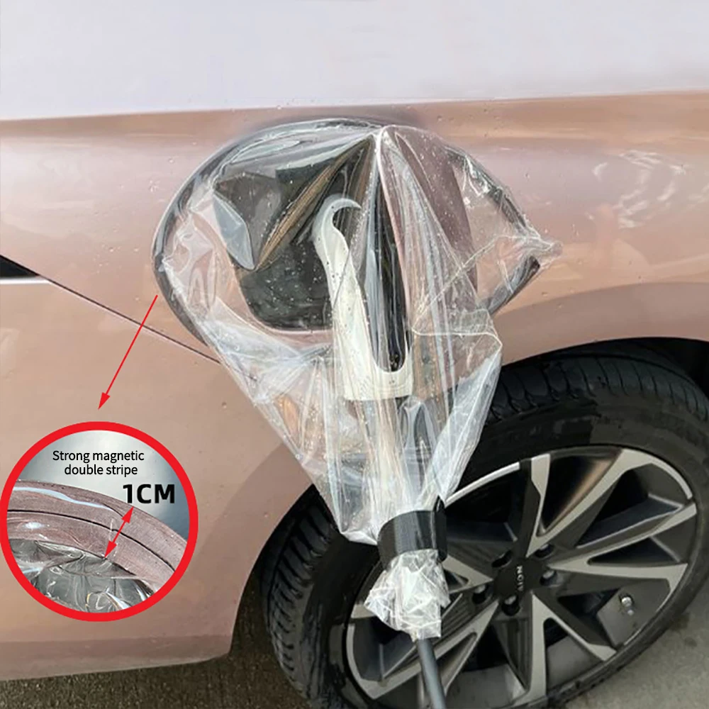 EV Charger Plug Port Rain Cover Magnetic 360° All-round Waterproof Dustproof Charger Gun Protector for Electric Car view 5