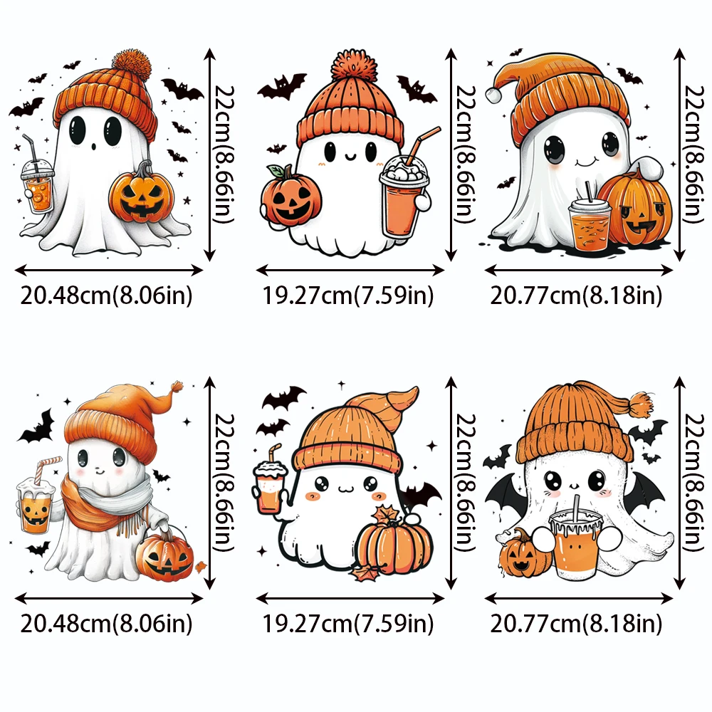 معجون نمط طباعة نقل ساخن للهالويا ، إكسسوارات ملابس ذاتية الصنع ، زخرفة النسيج ، زين الحديد ، قبعة لطيفة