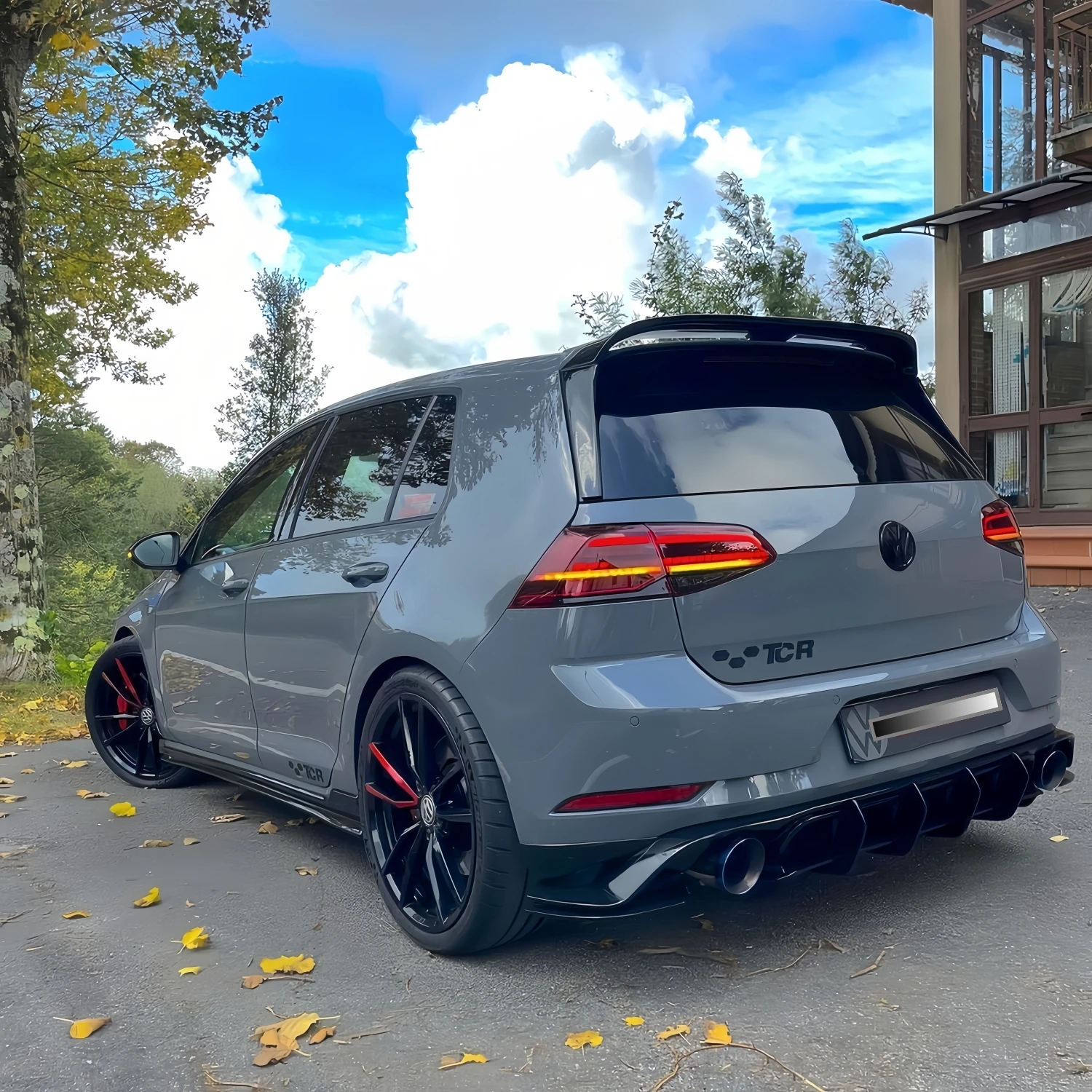 Gloss Black CS Style Car Rear Roof Spoiler Wings For Volkswagen Golf 7 MK7 TSI TDI GTI GTD R R-LINE 2014-2019 Tuning Body Kits